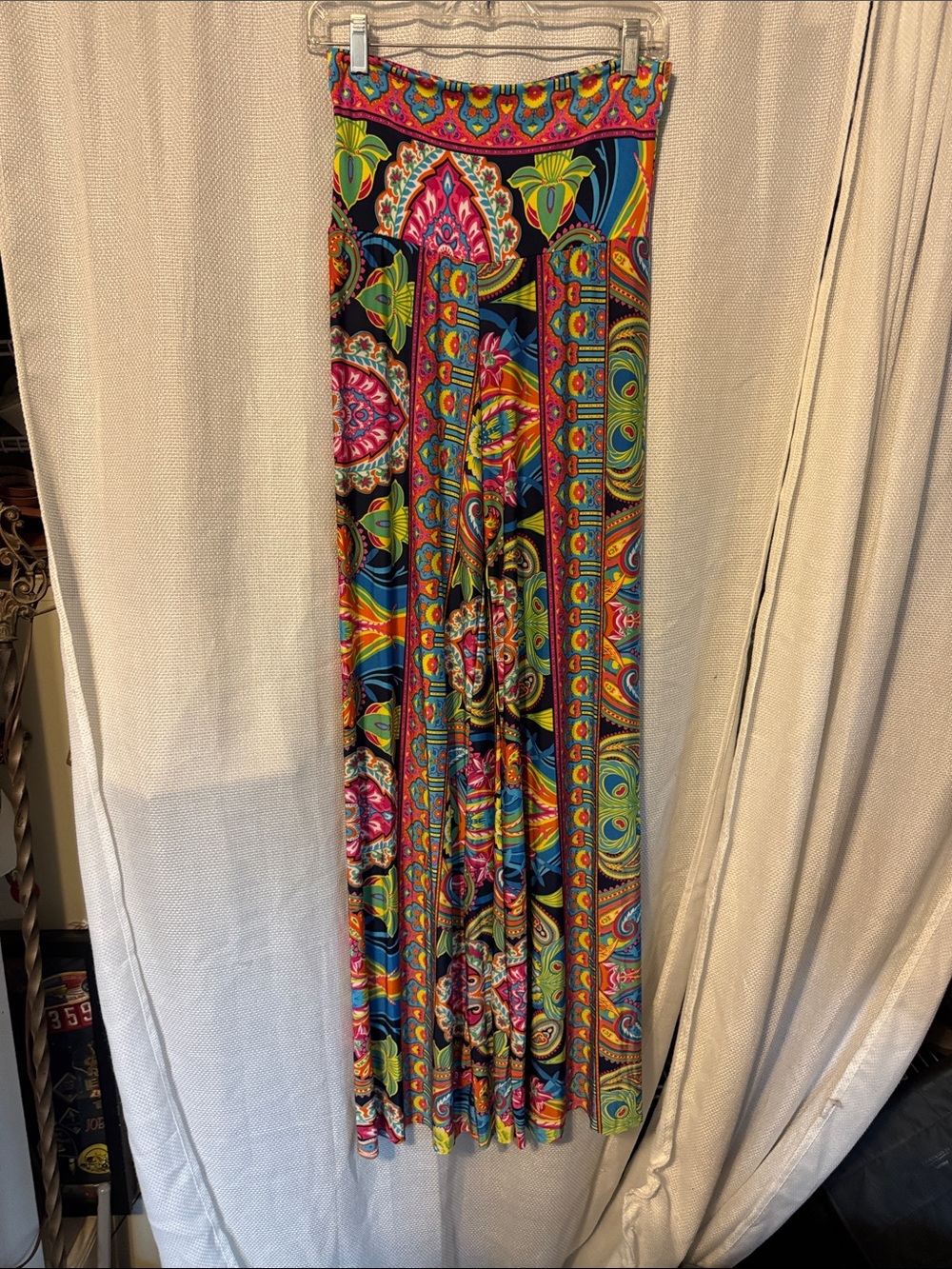 Wide Leg Palazzo Pants in Vibrant Multicolor Print